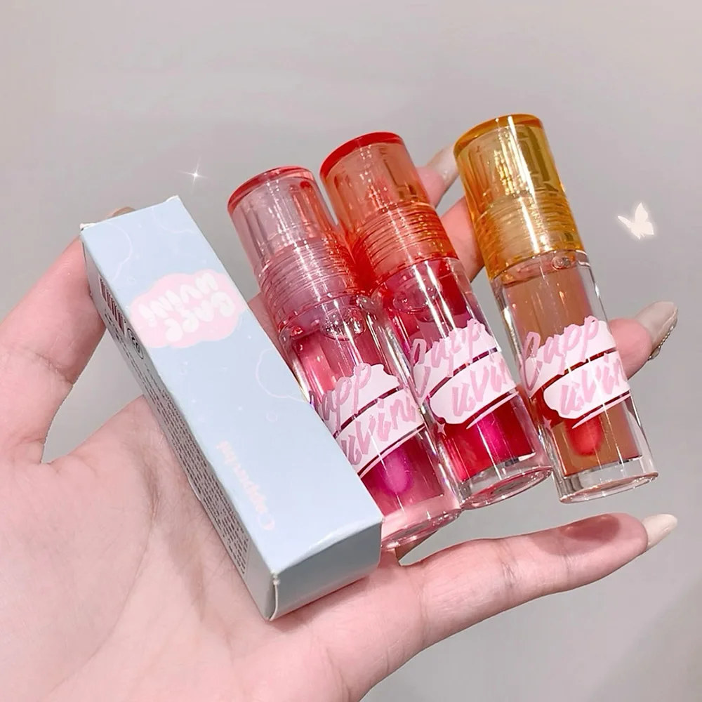 Cappuvini 하이 드레이팅 온도 색상 변경 립 오일은 립 라인을 감소시킵니다. 모이스춰 라이징 데일리 케어 립 글레이즈 립밤