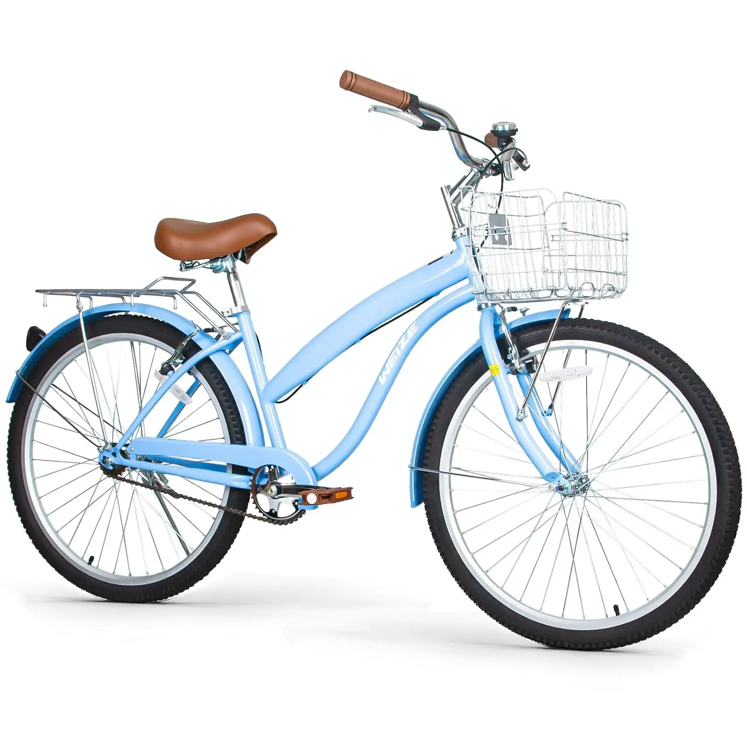 Beach Cruiser Bike, 26 inch Commuter Bicycle for Adult Men and Women,High-Carbon Steel/Front & Rear Fenders, Comfortable City Bi