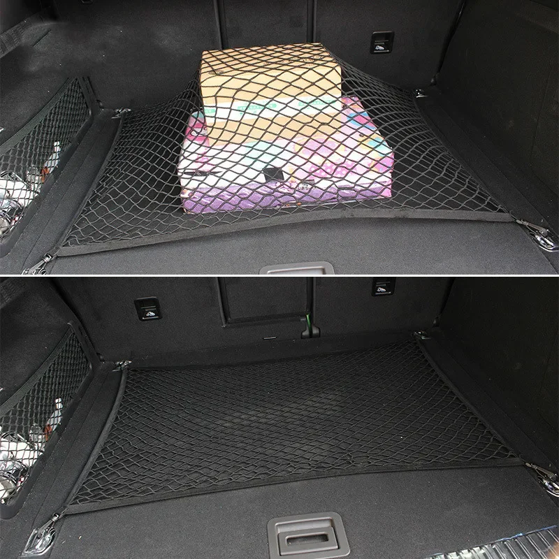 Auto-Netz aus elastischem Nylon für den hinteren Kofferraum, doppellagiges Gepäcknetz, Auto-Rücksitz-Netz, Autozubehör – Detail 7