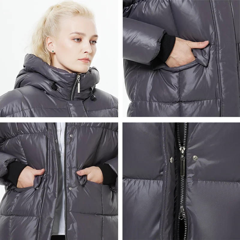 Imagem -06 - Icebear-parka à Prova de Vento com Zíper para Mulheres Jaquetas Soltas para Senhoras Design Elegante para Manter o Calor Gwd22558i Inverno 2023