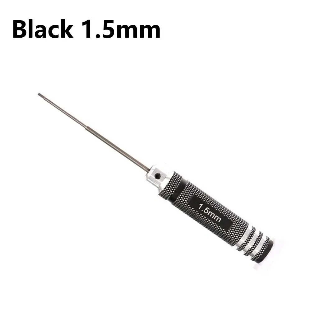 أدوات RC مفك براغي سداسي مطلي بالتيتانيوم، قطعة واحدة 1.5 2.0 2.5 3.0 مم مفك براغي لألعاب طائرات الهليكوبتر