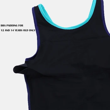 Anfilia Girls One-Piece Sports Swimsuit Size 8-14 Boyleg High Elastic Racerback Athletic Training Bathing Suit 3