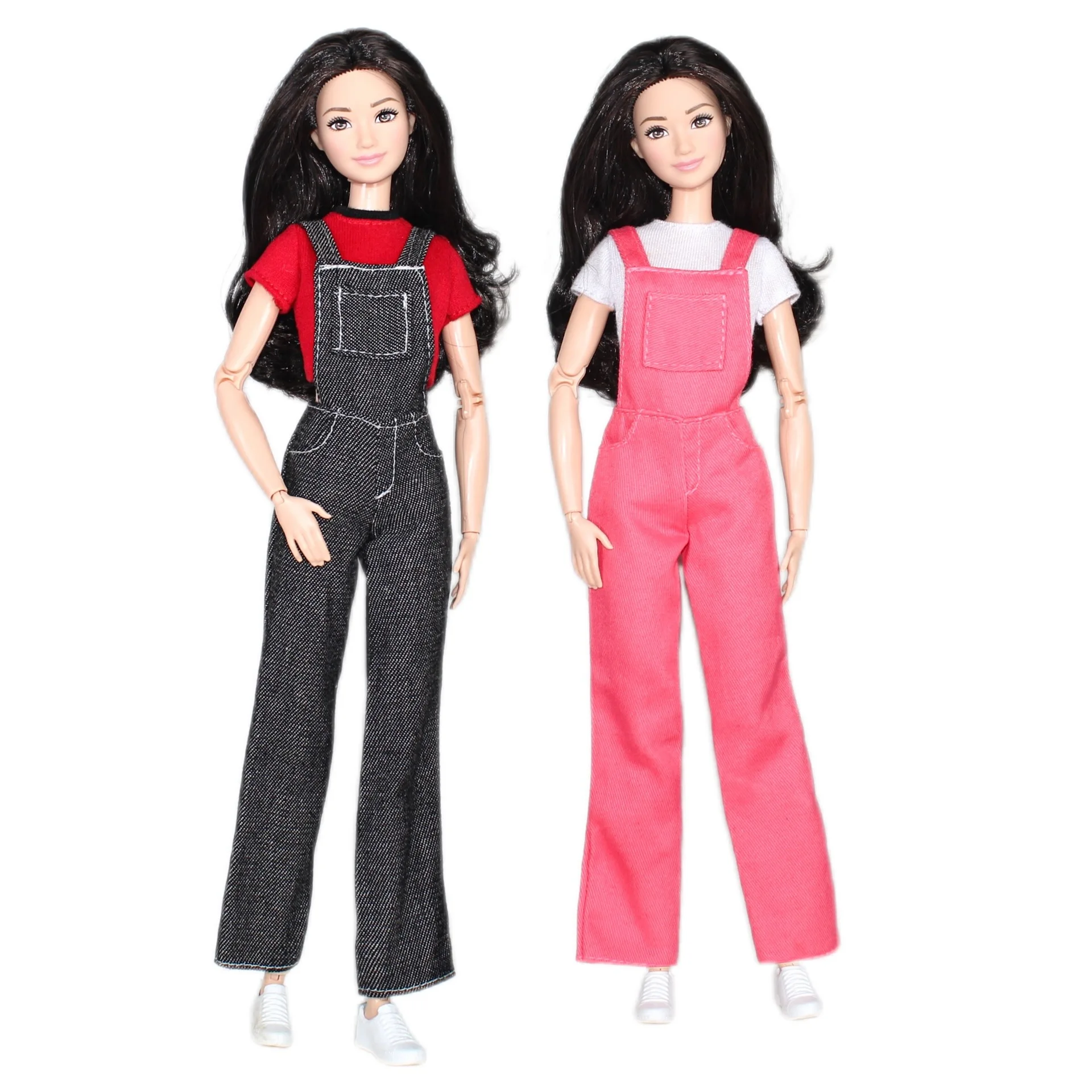 Conjunto de roupas da moda topos + jeans sapato conjunto/top + calças camisola 1/6 boneca roupas diárias terno para 30cm xinyi fr st pp babi boneca