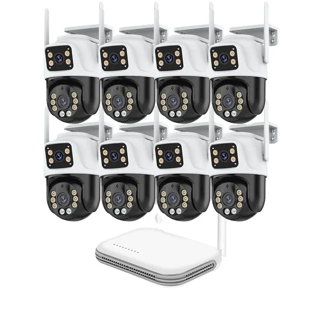 6mp 8ch Dual Lens Wifi Ip Camera Kit Cctv Outdoor Waterproof 8ch Wifi Security Camera Kit 8ch Wireless Ip Camera Nvr Kit