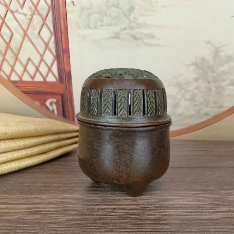 

Antique Cricket Jar Incense Burner for Home Study Office Grasshopper Cage Style Aromatherapy Ornament