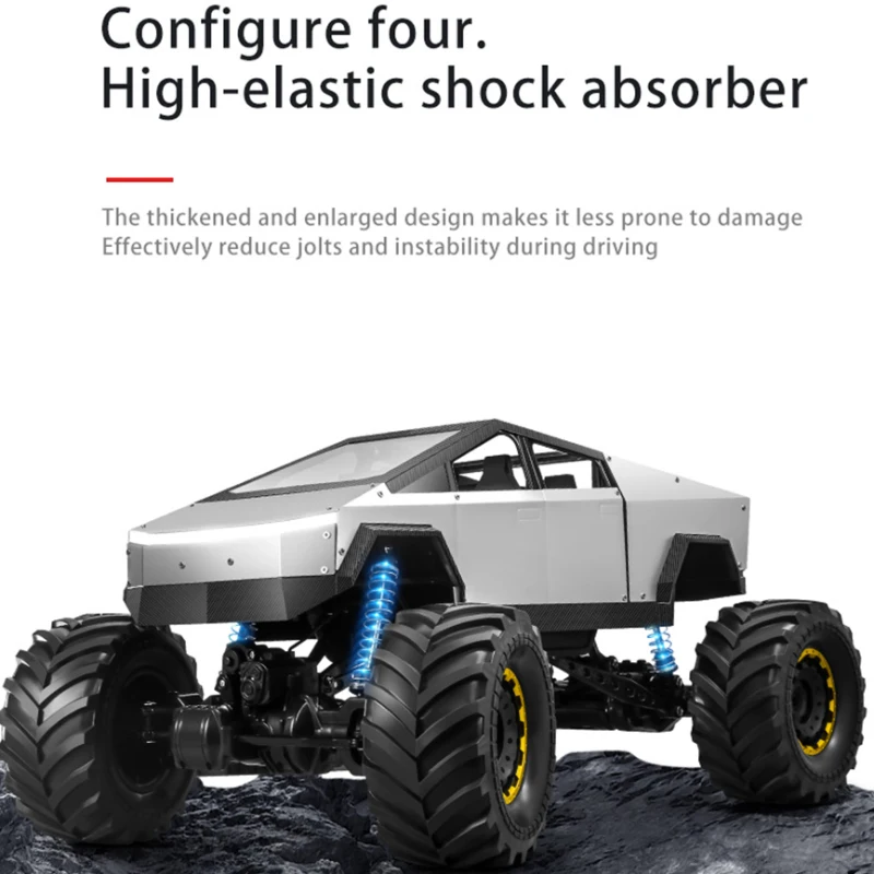 

46CM 1:10 Climbing Electric Remote Control Car Truck 2.4G 4WD LED Lighting Alloy High Speed Off-Road Car Truck Toy Boy Gifts