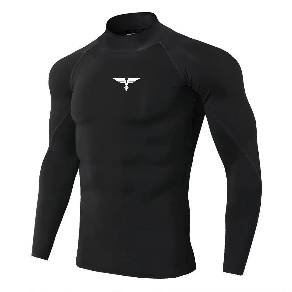 Men Sport T-shirt Quick Dry Bodybuilding Running Shirt Long Sleeve Compression Top Gym T Shirt Men Fitness Tight Men Underwear