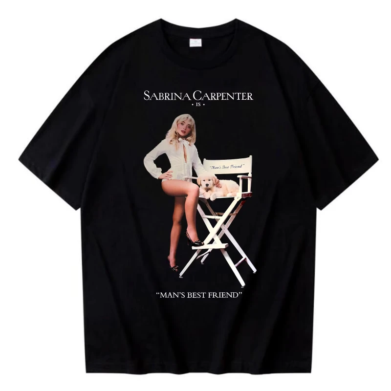Men Clothing Unisex Sabrina Carpenter 2025 New Ablum Man’s Best Friend T-Shirt O Neck Harajuku Short Sleeve Tshirt for Fans Gift