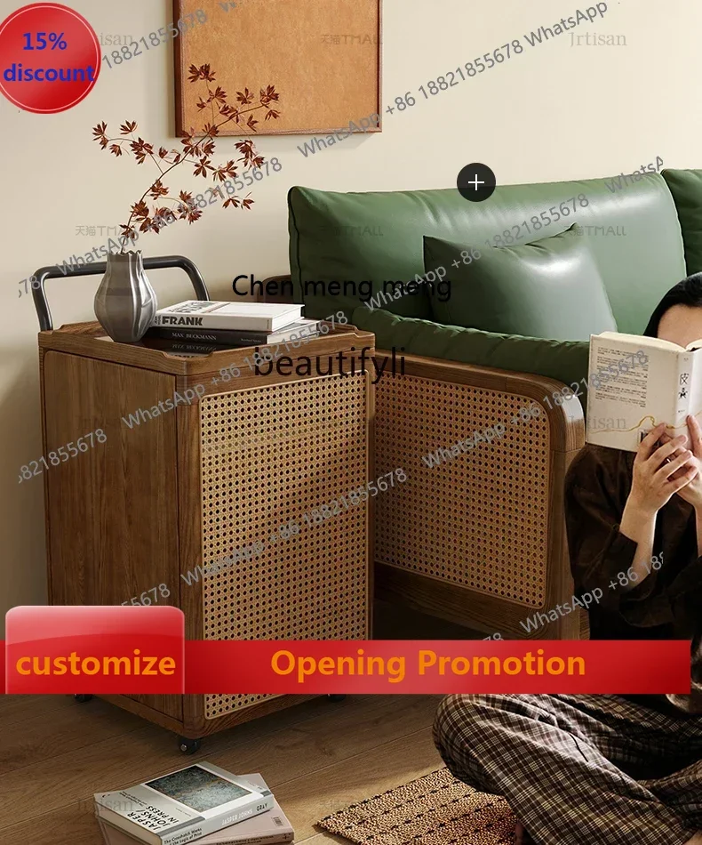 

ss7304 Nordic Solid Wood Coffee Table Living Room Square Simple with Storage Removable Tea Table Small Tea Table