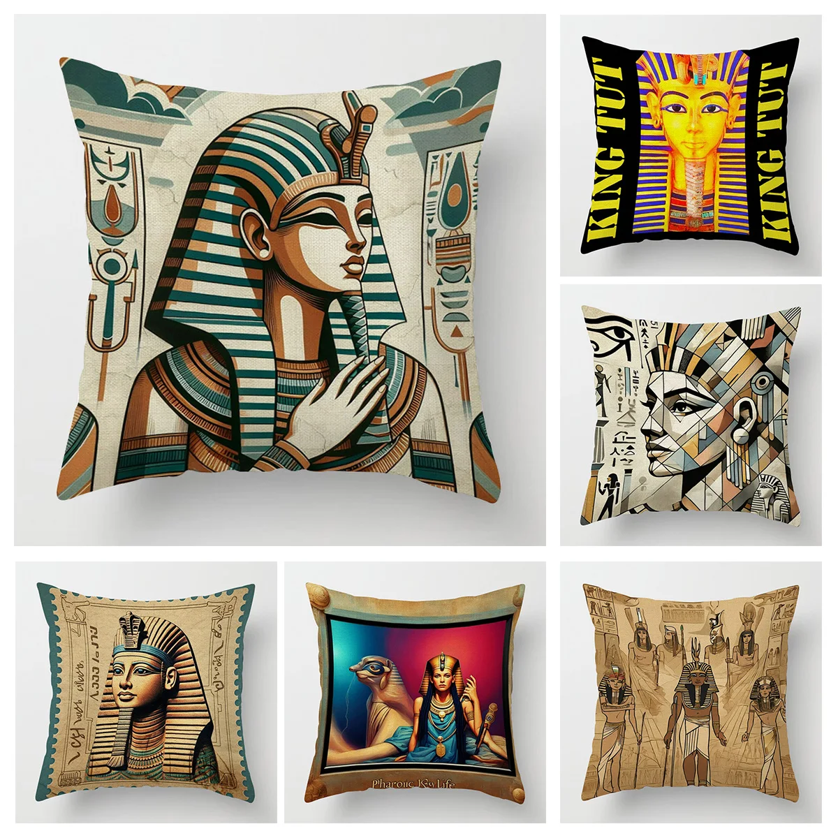 Modern Decorative Cushion for Home Living Room Decor Throw Pillow Cover 45*45 40x40cm 60x60cm 45x45cm 50x50cm Egypt pharaoh