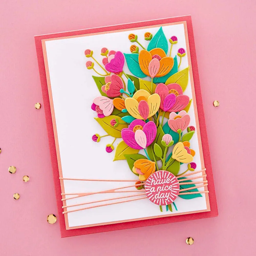Metal Cutting Dies Flowers Collection diy Scrapbooking Photo Album Decorative Embossing PaperCard Die