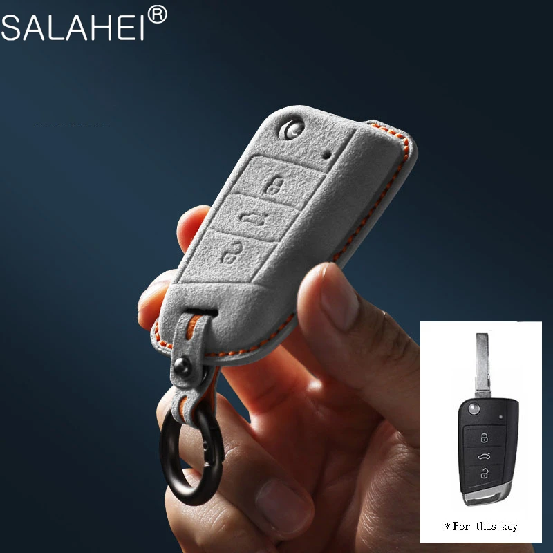 

Car Flip Folding Key Case Keychian For Volkswagen VW Passat B8 Arteon CC New Magotan B5 Jetta Skoda A7 Passat Variant 2015-2019