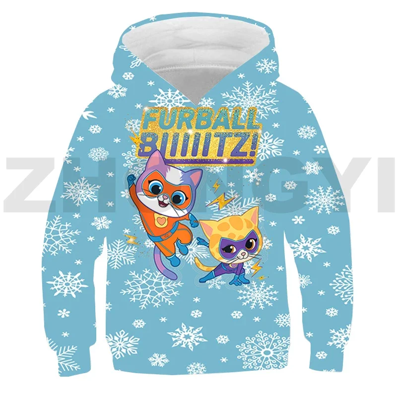 

3D SuperKitties Hoodie Harajuku Anime Clothes Children Baby Casual Pullovers SuperKitties Streetwear Cosplay Costume Sudaderas