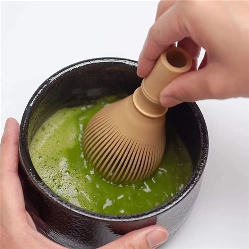 

【Flash Deal】2X Traditional Matcha Whisk Reusable PP Resin Matcha Whisk Chasen Dishwasher Safe Matcha Stirrer Matcha Green Tea Ye