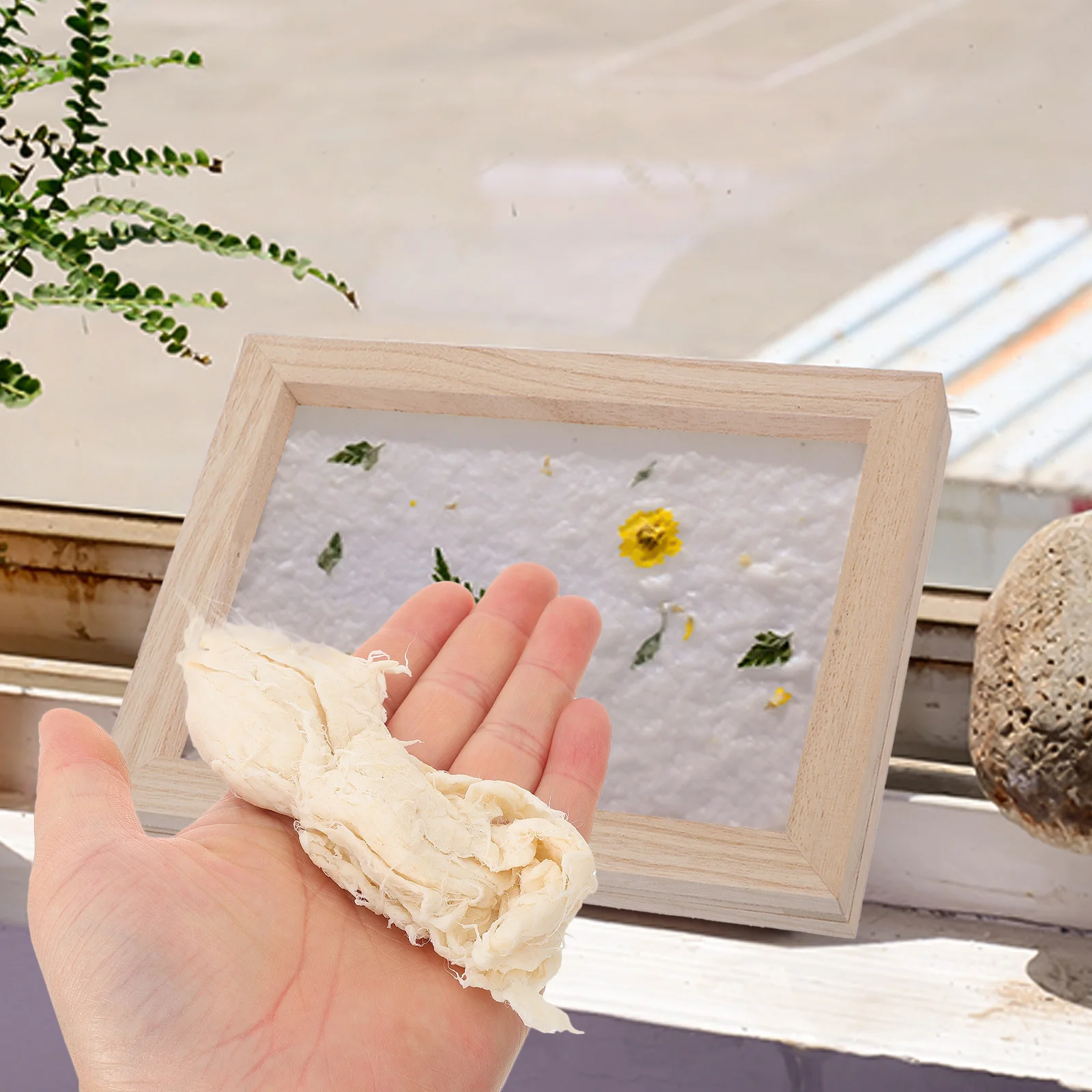 1봉지 공예용 나무 펄프 DIY 수제 종이 만들기 키트 어린이 창의적 예술 공급품 자연스러운 질감 문화적