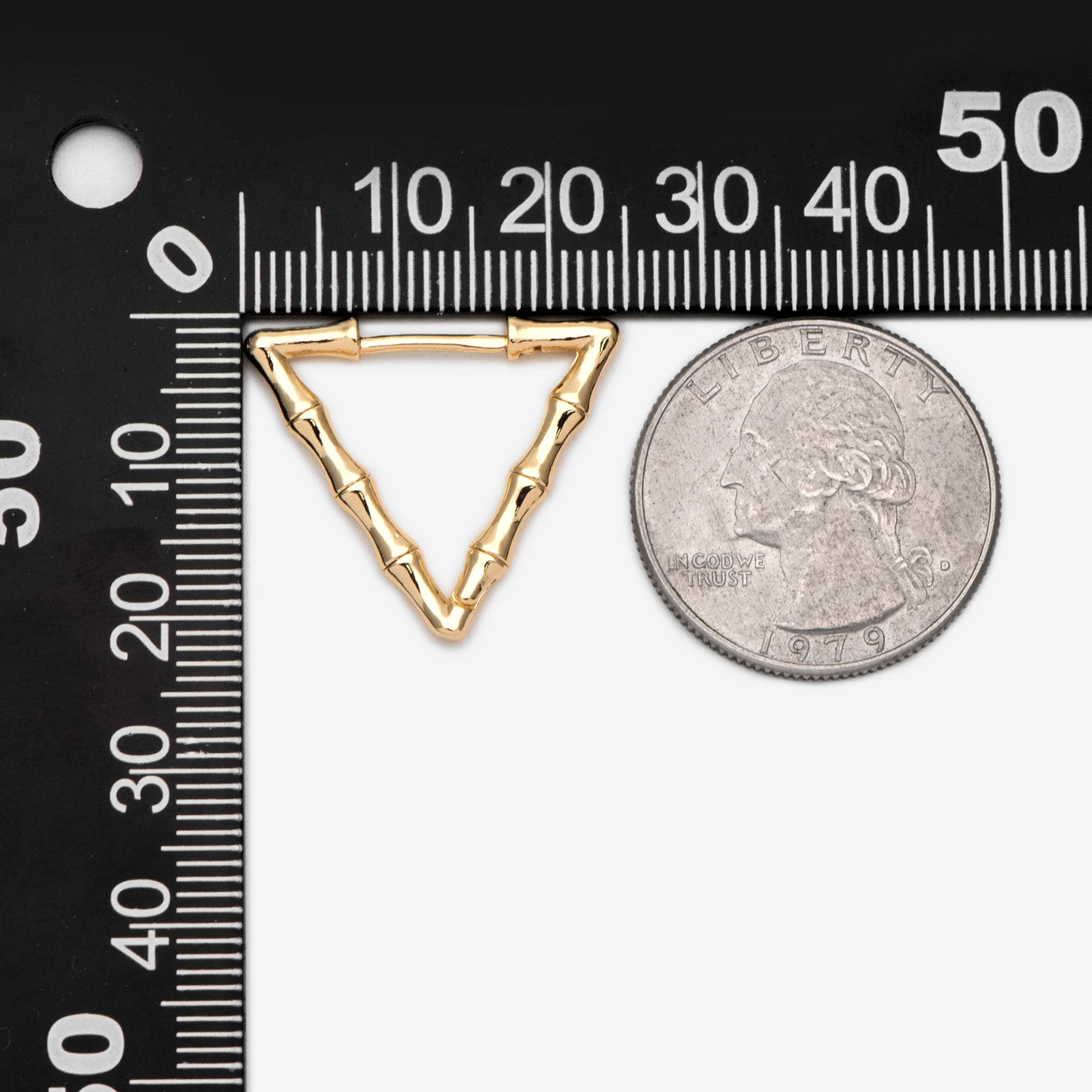 4pcs Gold Triangle Earrings 25mm, Geometric Leverback Earring For Jewelry Making Diy Accessories Components (GB-2334)