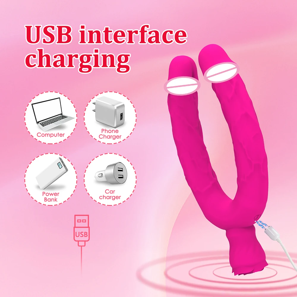 زوجين هزاز الجنس لعب الكبار للنساء المهبل البظر تحفيز مزدوجة نهاية هزاز G-بقعة الشرج تدليك الإناث الاستمناء #4