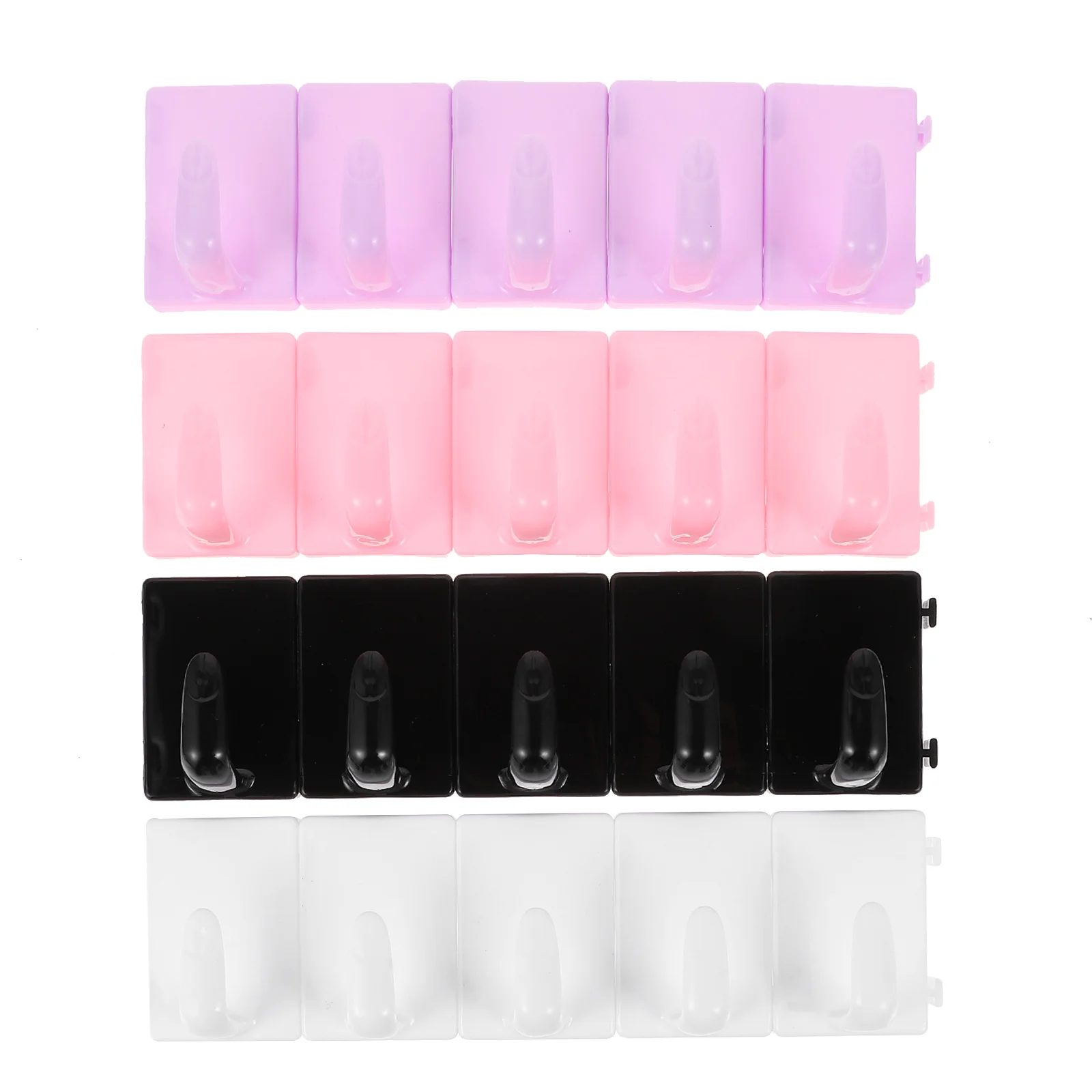 4 pçs suporte de prática da arte do prego bases de plástico cremalheiras de manicure para exibição do salão de beleza diy rack ferramenta suportes de ponta do prego cremalheiras de manicure