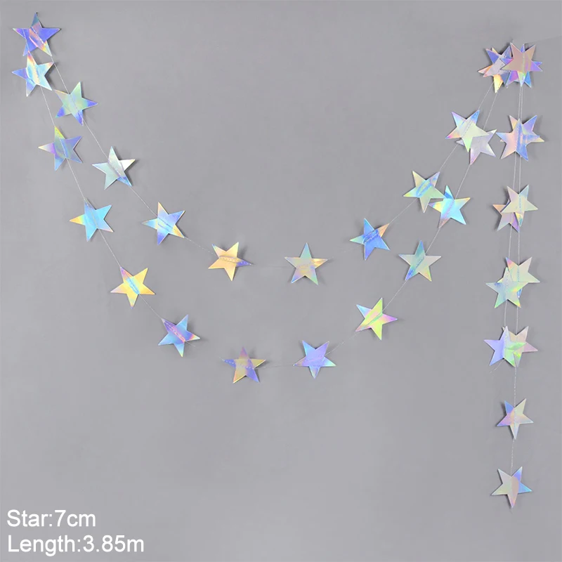 Gold Graduation Twinkle Star Papiergirlanden Geburtstagsparty Dekorationen Galaxy Planet Star Banner Hang Star Babyparty Luftschlangen – Detail 11