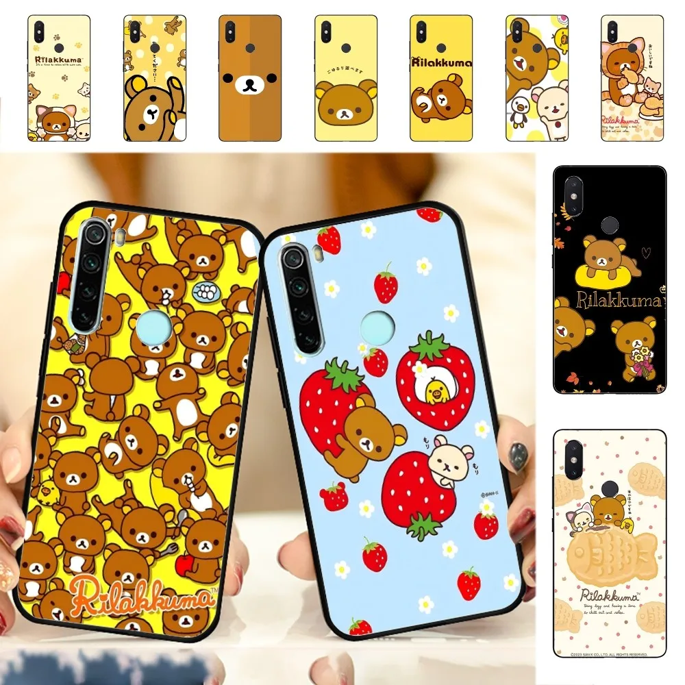 R-Rilakkuma Phone Case For Redmi Note 4 X 5 A 6 7 8 T 9 9S 10 11 11S 11Epro Poco M3 pro