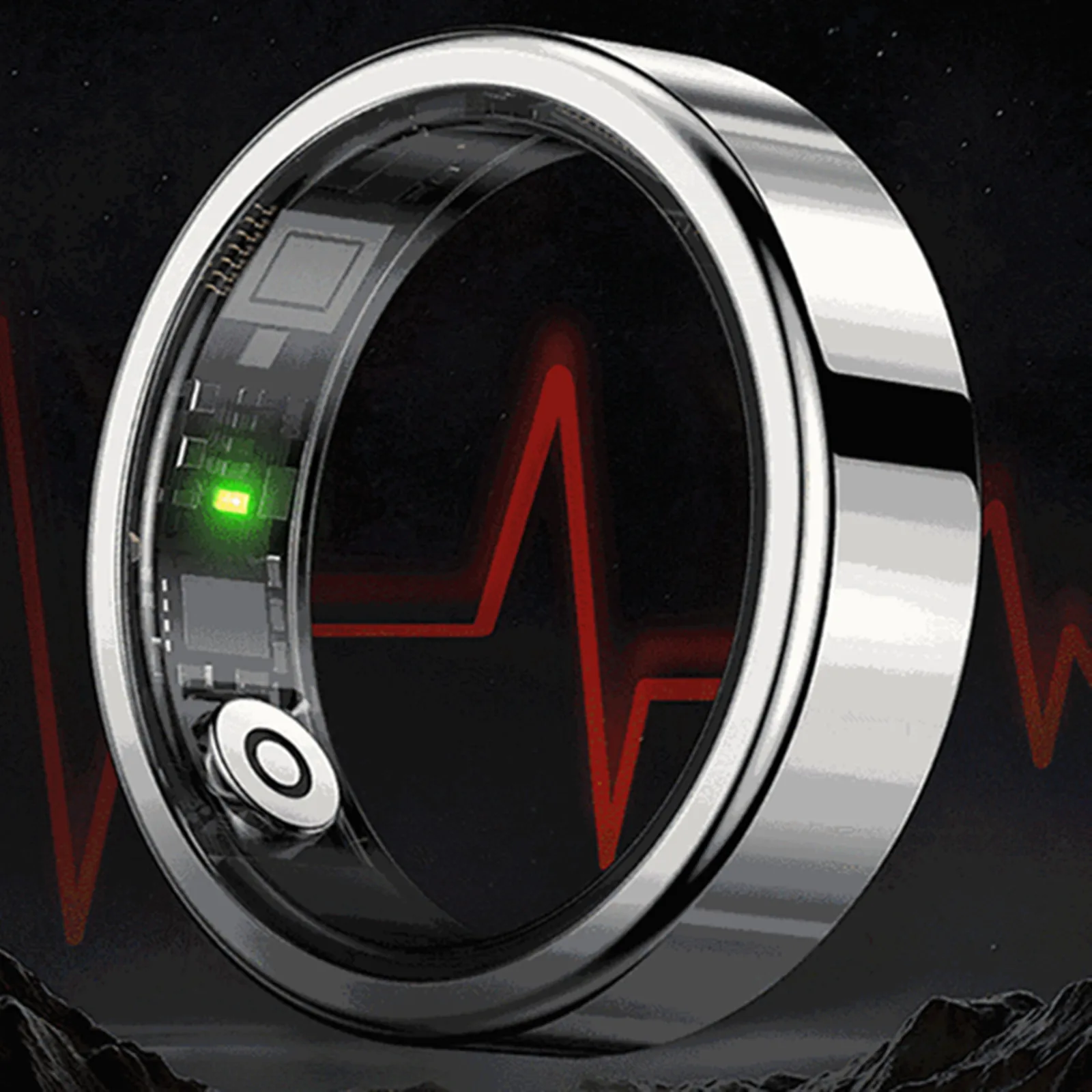 Ultra Narrow 6.5mm Smart Ring Heart Rate Blood Oxygen Sleep Sport Remote Control Phone Camera Tiktok Page Turning Waterproof APP