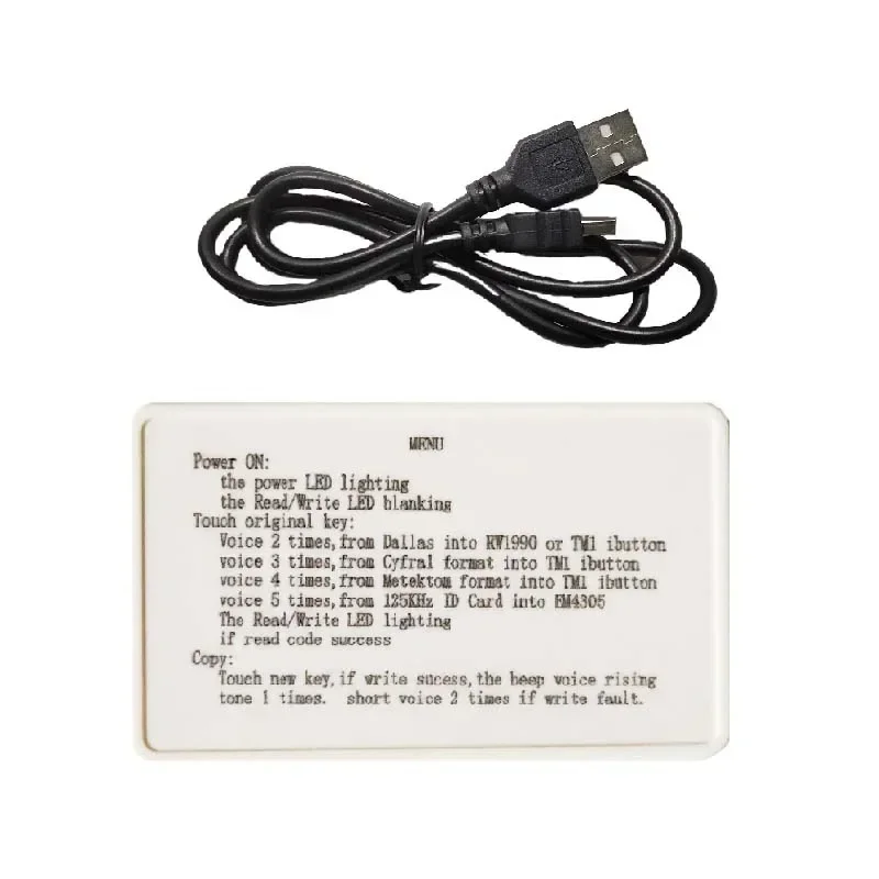RFID Copier Writer Duplicator Programmer Reader kartu ID Cloner TM1 125KHz untuk DS1990 Cyfral DC 2000A, Metakom TM 2002, EM 4100