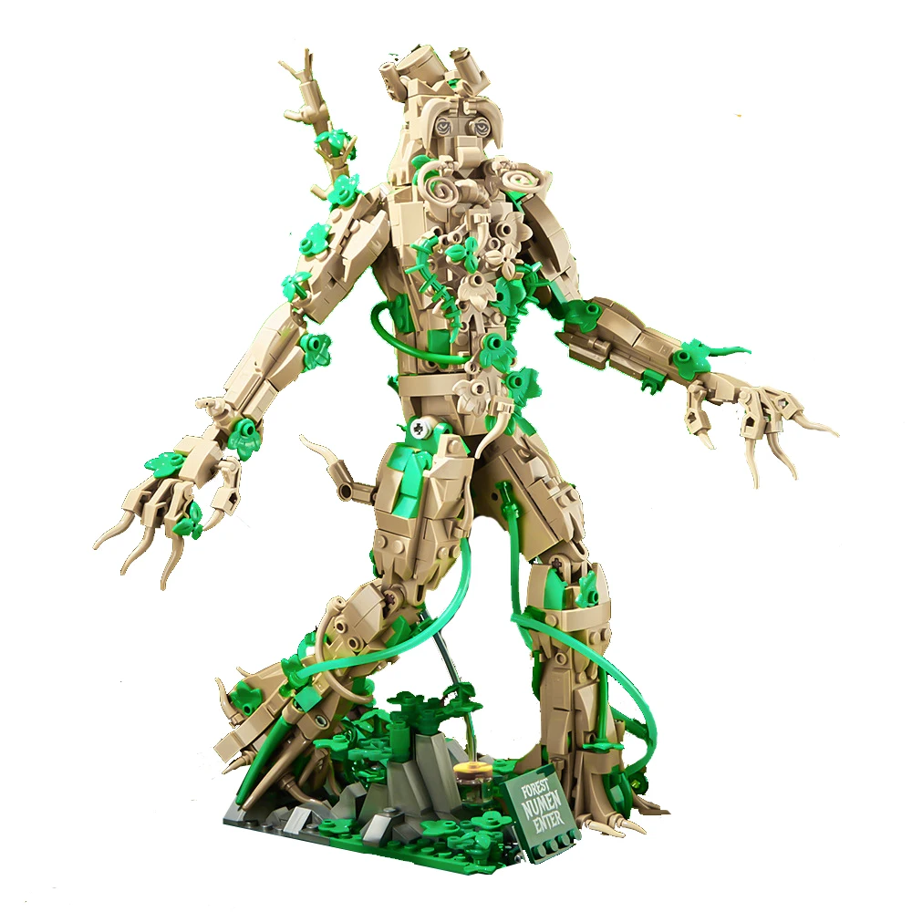 

Мини-строительные блоки Ents, MOC Tree Man, treeборода, Волшебный мир, Властелин колец, 3D модель, DIY Кирпичи, фигурка, игрушка для рождественского подарка