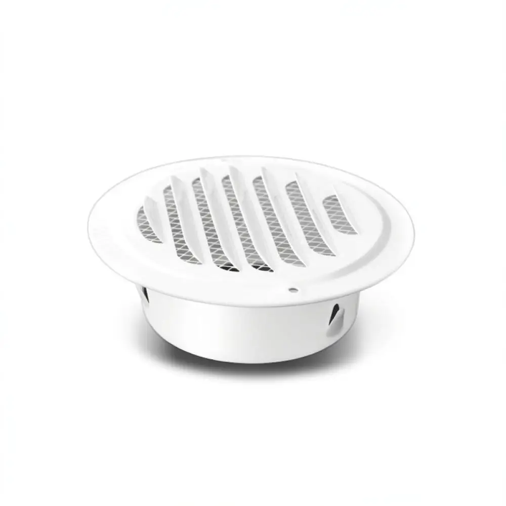 Premium Stainless Steel Round Air Vent Hood Flat Design Exhaust Grille Louver For Home HVAC Ventilation Duct System