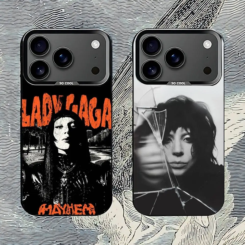 

L-Lady G-Gaga Mayhems Phone Case For iPhone 17,16,15,14,13,12,11,Pro,Max,Plus,E,Air,Mini Black Tpu IMD Cover
