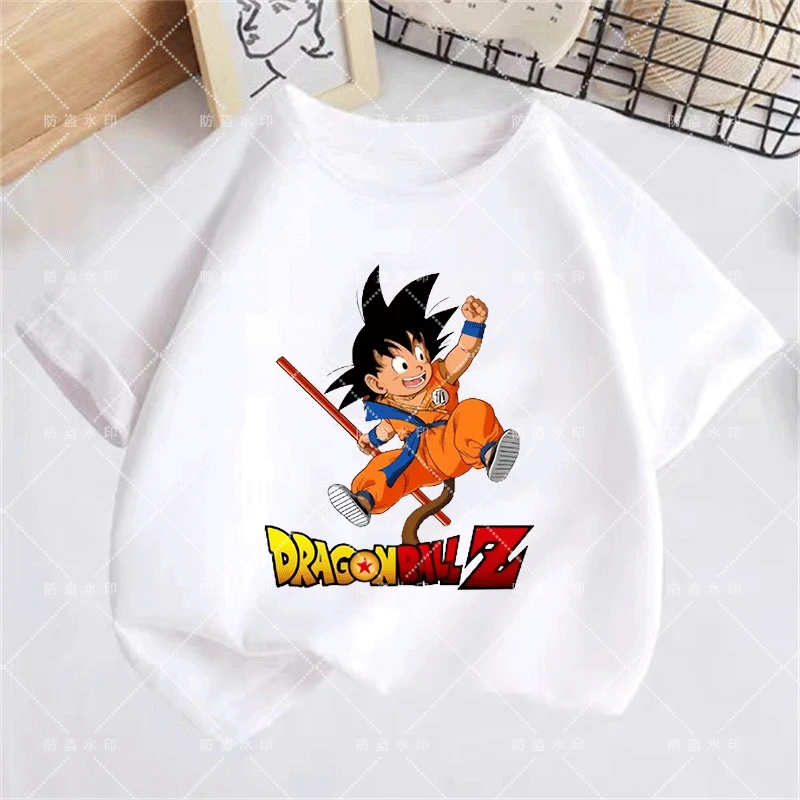 Dragon-Ball Z T-Shirt dla dzieci Kawaii zabawny letni Cartoon T-Shirt dla chłopców dziewczęce ubrania dla dzieci Z krótkimi rękawami