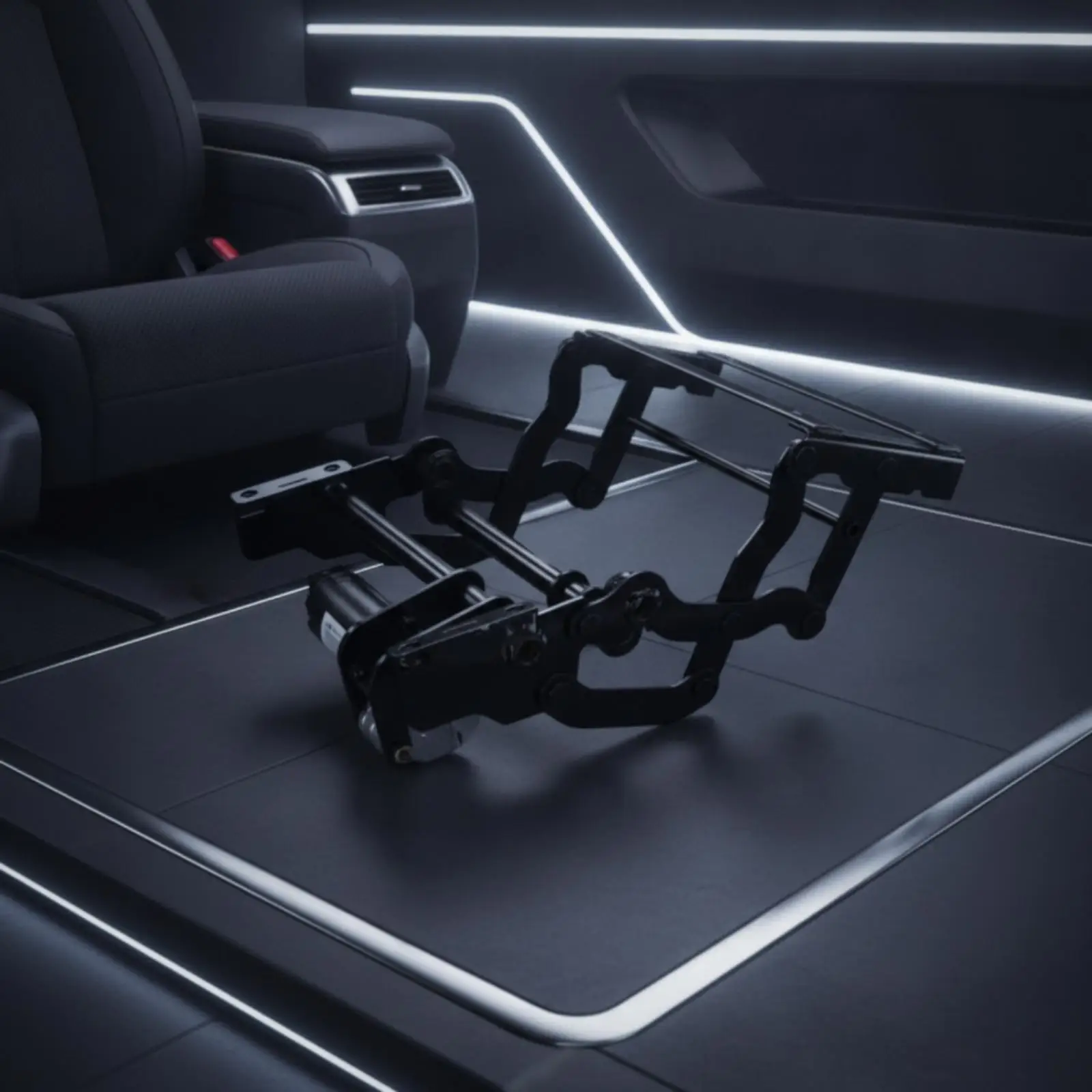 Vehicle Seat Leg Rest Electric Lift Mechanism Compact Metal Frame Bracket for MPV RV Seating Retrofit