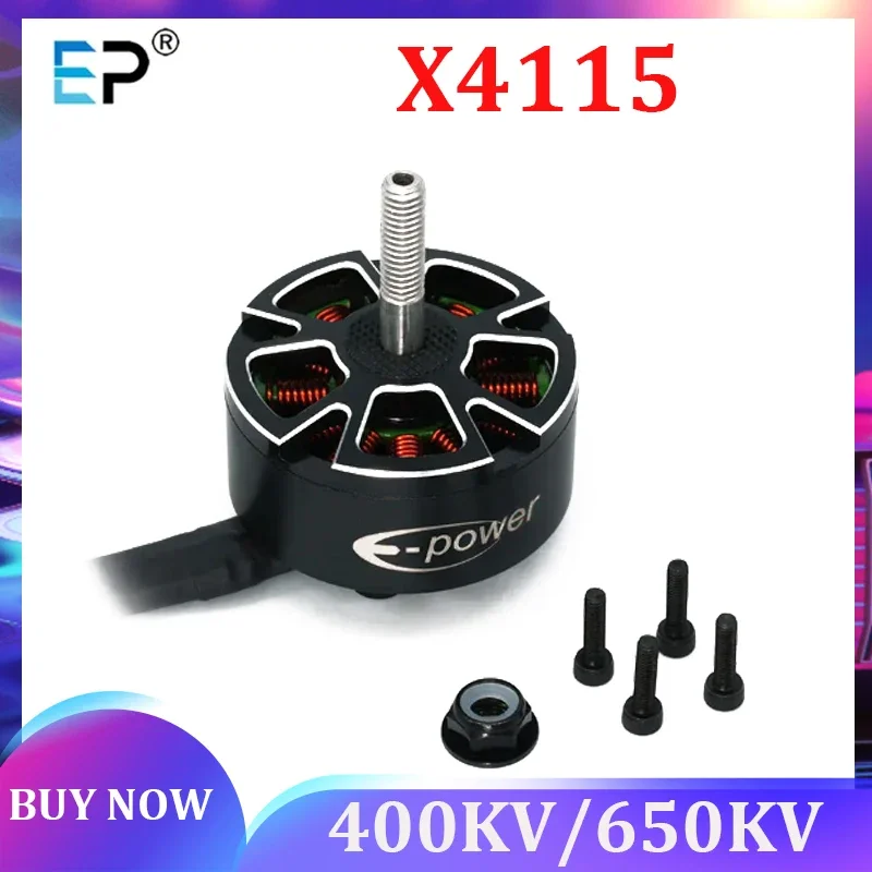 E-Power Motor X4115 400KV/650KV Motor Parts 3-8S Brushless Motor Compatible 13/15/16inch Propeller for FPV RC Drone Parts Toys