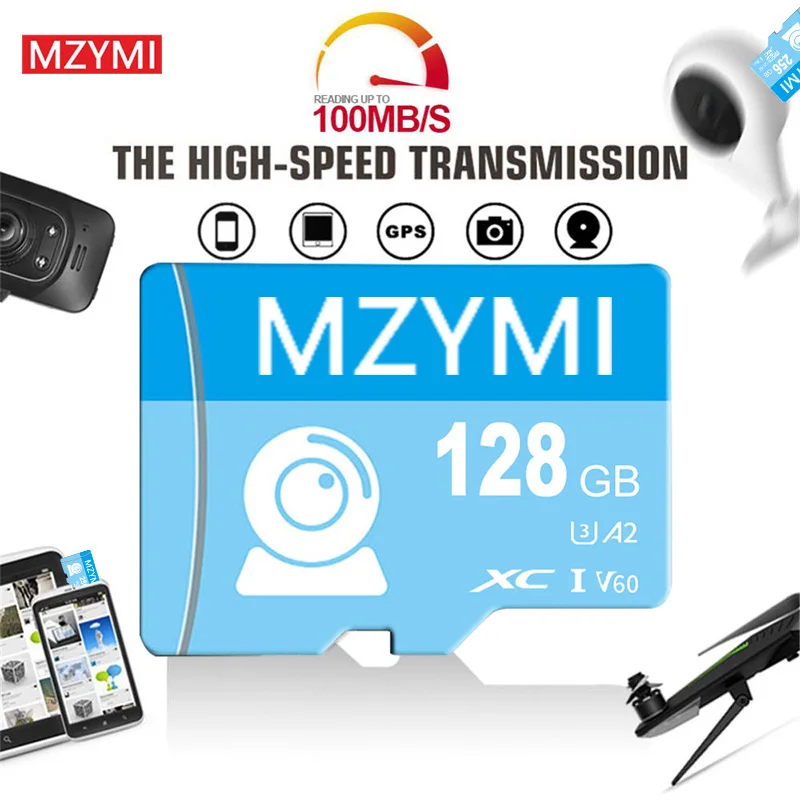 

MZYMI Original 2TB Flash Memory Card 1TB 512GB 256GB 128GB Micro TF Cards A2 V60 U3 High Speed With Adapter For Phone Computer