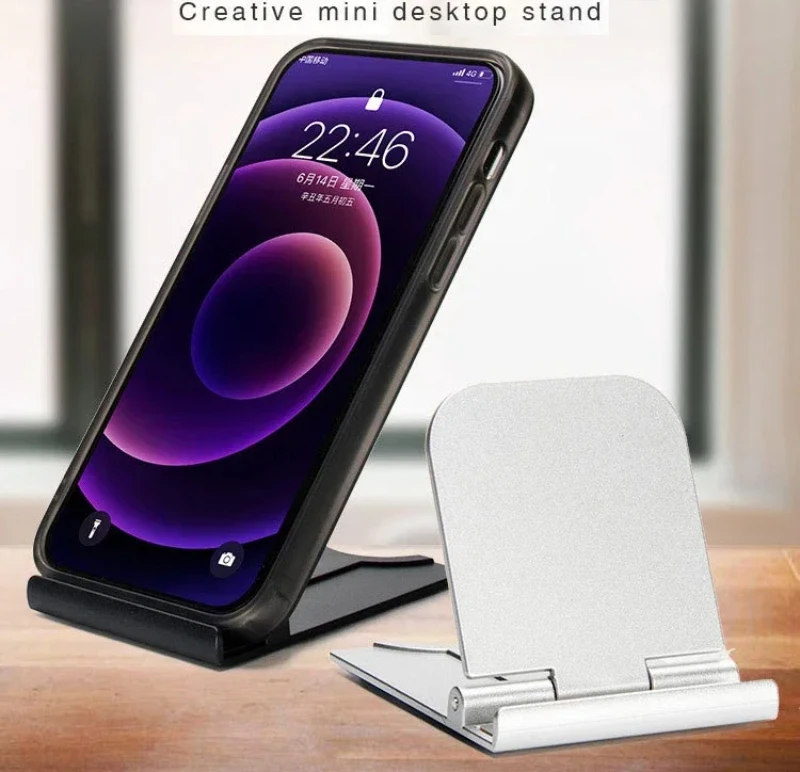Universeller verstellbarer, faltbarer Handy-Schreibtischständer, Handy-Halter, Desktop-Tablet-Halter für iPhone 16, iPad, Samsung, Xiaomi – Detail 6