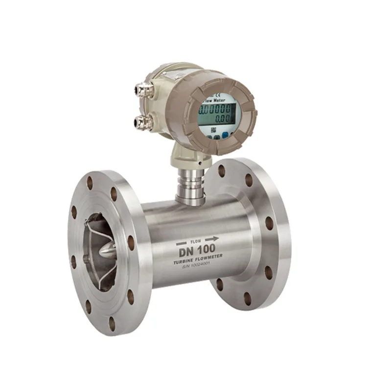 Intelligent gas turbine flowmeter High precision industrial natural gas methane gas stainless steel flow meter