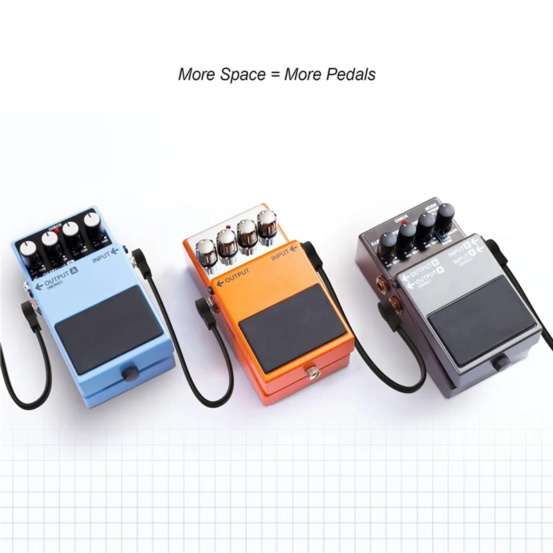 FAST-18 Pack 6 Inch Guitar Patch Cable, Instrument Guitar Pedal Cable Right Angle Flat Patch Cable