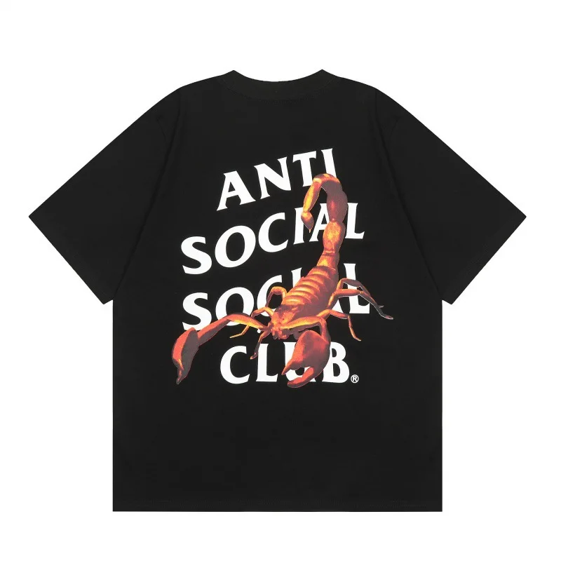 

2026 New ASSC Letter Print Round Overhead Short Sleeve Unisex ASSC T-Shirt Street Trend Cotton Loose Fit Youth Fashion T-Shirt
