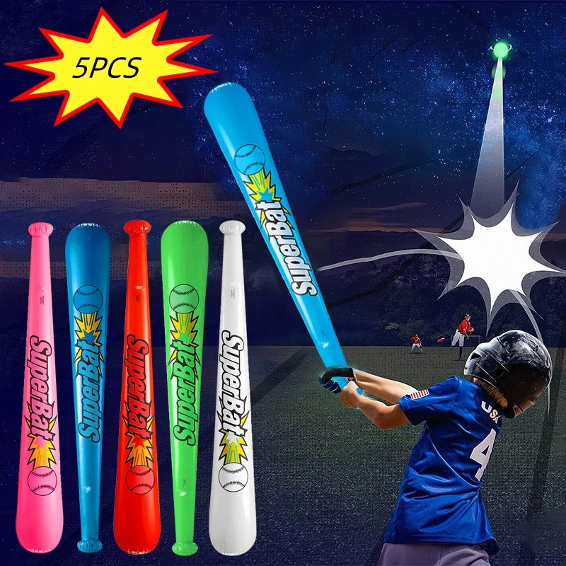 

PVC Inflatable Ball Baseball Bat,American Flag Bat,White Colored Stick Hammer Toy,Holiday Party Gift,Cheer Stick,Outdoor,5Pcs