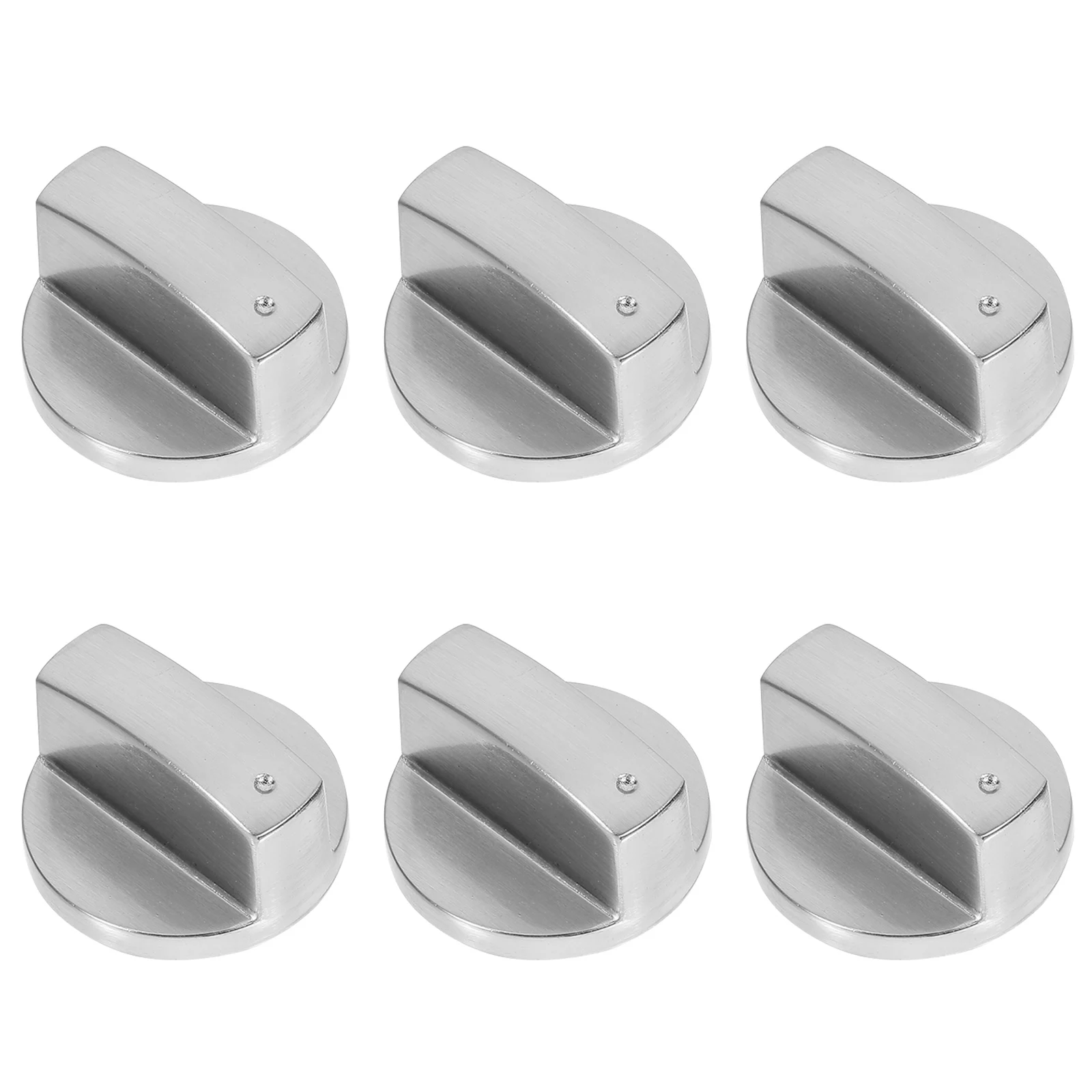 

6 Pcs Metal Stove Knobs Gas Burner Replacement Stainless Steel Easy Install No Tools Oven Cookware Parts