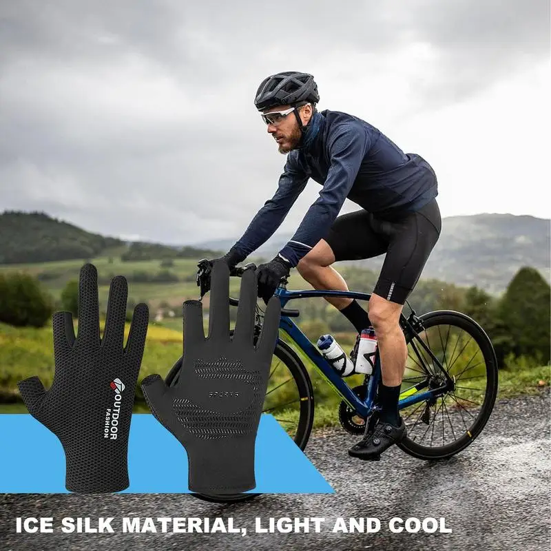 

Fishing Gloves 2 Cut Finger Gloves Mittens Fishing Gloves UV Gloves Sun Gloves Cycling UV Protection Gloves For Outdoor Hunting