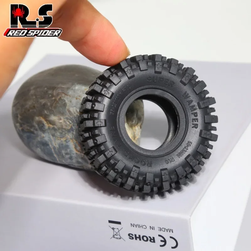 4szt 55mm 1.0 "Miękka gumowa opona do kół 1/18 1/24 RC Crawler Car TRX4M SCX24 AX24 Części do modernizacji Akcesoria