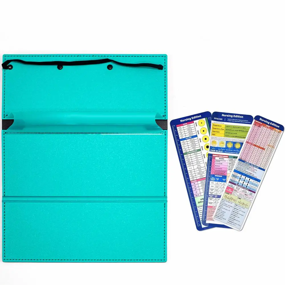 Nursing Clipboard Foldable With Nursing Medical Edition Cheat-Sheets 3 Layers Foldable Clipboard With Sticker