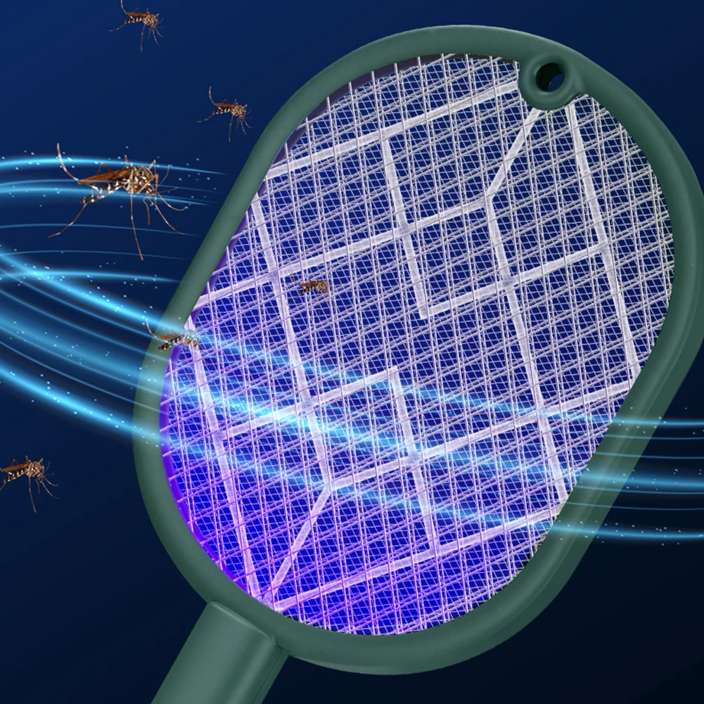 Elektrische Fliegenklatsche, wiederaufladbarer Insektenvernichter, tragbarer, faltbarer 2-in-1-Mückenkiller für Zuhause, Schlafzimmer, Terrasse – Detail 11