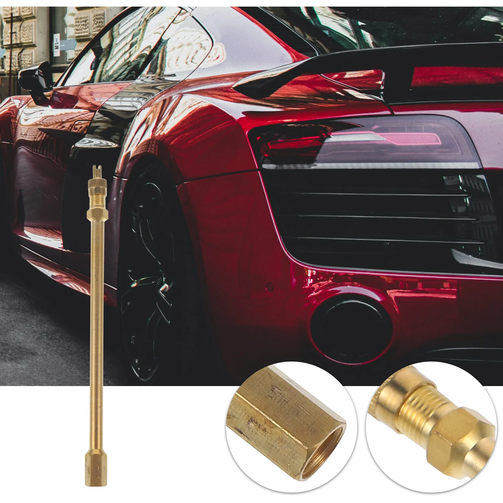 

Tire Valve Extension Rod Brass Stem Extender For Car Motorcycle Bike Air Inflation Fit All Standard Valves Tire Valve