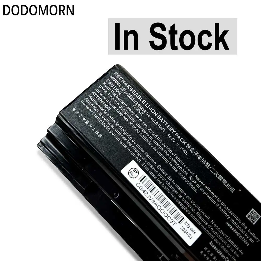 Dodomorn แบตเตอรี่แล็ปท็อป NH50BAT-4สำหรับ CLEVO NH50ED NH50RA NH50RC สำหรับ Hasee G7-CT7NA G7-CT7NK สำหรับ G5กิกะไบต์สำหรับ NP6875 sager