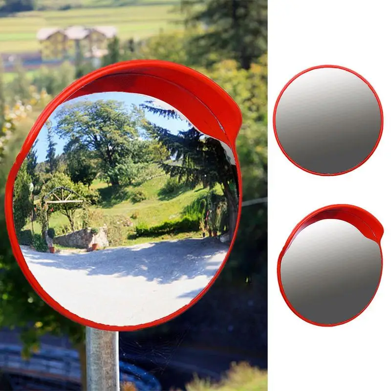 30cm Wide Angle Security Curved Convex Road Mirror Traffic Driveway Safety For Parking Driveway Tool Car Accessories