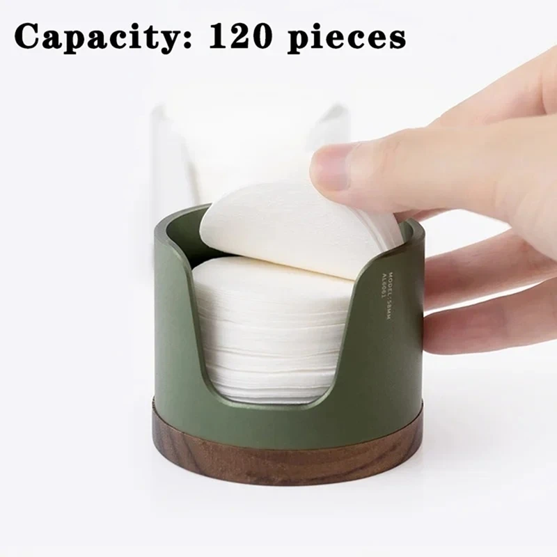 51/54/58MM Universal Coffee Filter Paper Storage Box Handle Round Filter Paper Holder Moka Pot Filter Paper Dust Box