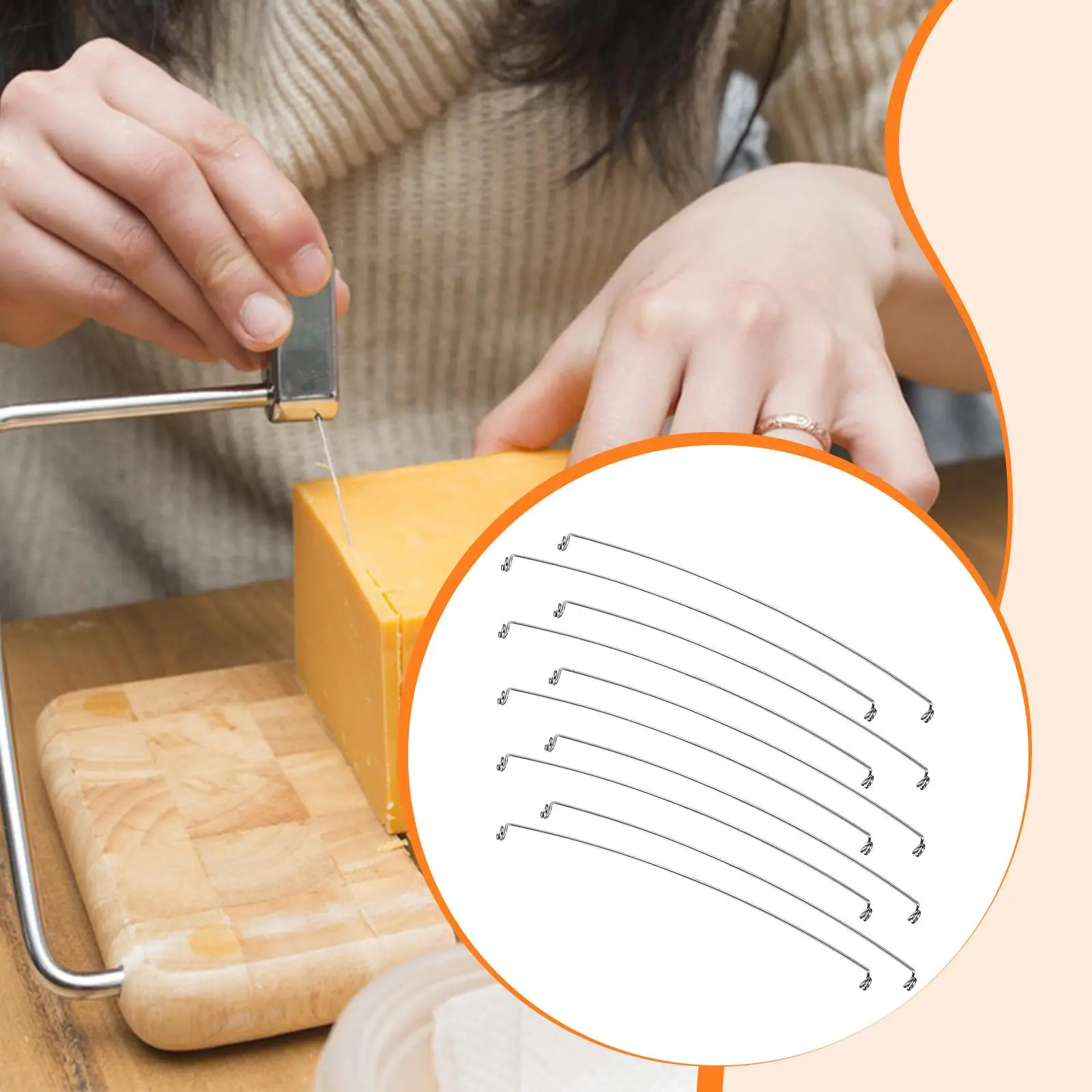 10Pcs Cheese Slicer Wire Replacement Cake Knife Slicer Multifunctional Professional Splitter Cutting Cut Line for Home Tools