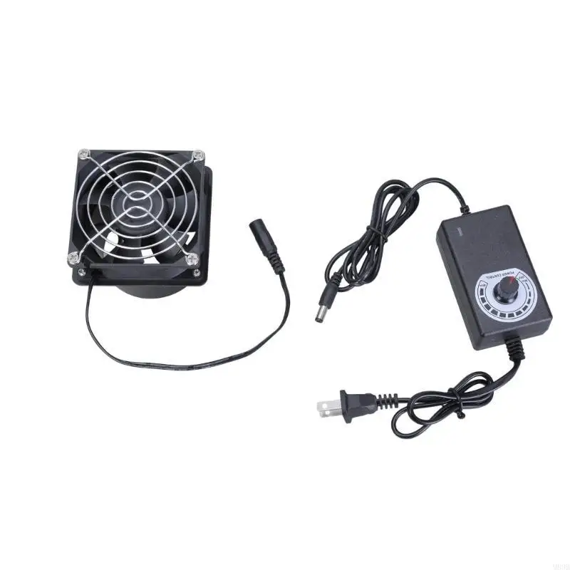80mm DC12V Mini Exhaust Fan with Adjustable Speed Suitable for RVs & Electronic Repair Rooms Home Workshops Maker Spaces