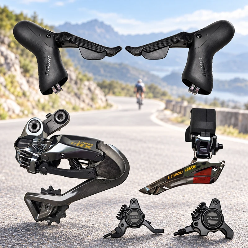 L-TWOO eRX 3rd Gen Semi-Wireless Electronic Groupset Road Bike 2x11/2x12 Speed Carbon Levers Hydraulic Disc Brakes